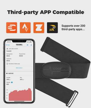 COOSPO H6M Borst Hartslagmeter Band - Bluetooth 4.0 & ANT+ Sensor