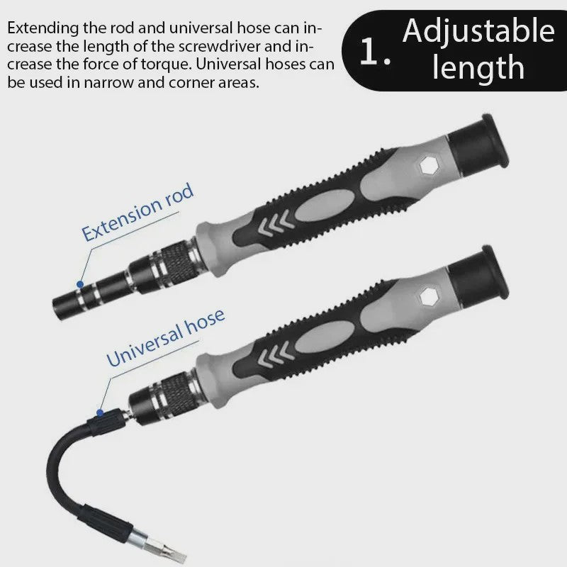115-delige Precisie Schroevendraaierset: Magnetisch, Elektronica Reparatie & DIY Gereedschap