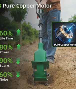 NEWBENY Elektrische Grondfrees 1600W - Draagbaar & Krachtig voor Tuinonderhoud