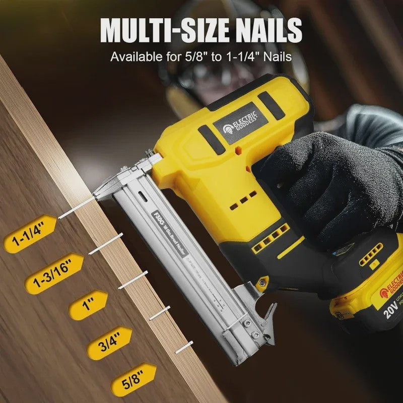 Draadloze Elektrische Tacker 10-30mm met Verstelbare Diepte - Compatibel met Dewalt 20V Accu