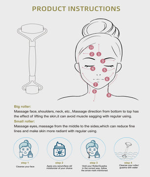 Natuurlijke Jade Roller Gezichtsmassager - Huidverzorging & Ontspanning