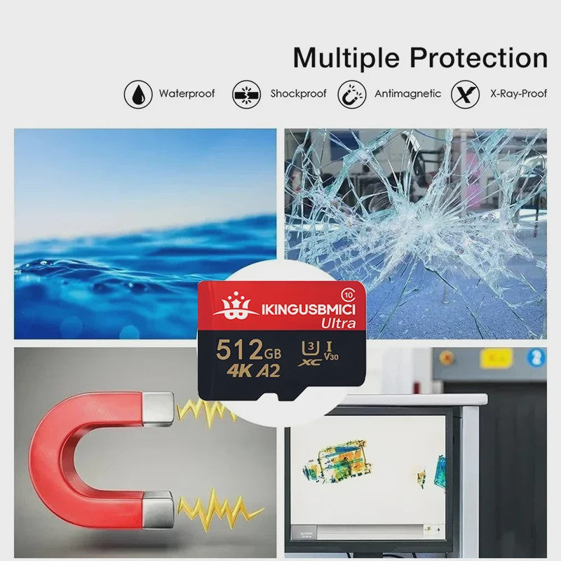 Snelle Micro SD Kaart (32GB-512GB) - U3, V30, A2 - Hoge Kwaliteit & Duurzaam