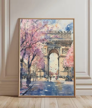 Franse Parijse Stadsgezichten Aquarel Kunst Posters Canvas Prints Wanddecoratie