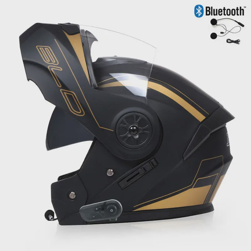 Modulaire Motorhelm Unisex met Dubbel Vizier & Bluetooth - DOT Gecertificeerd