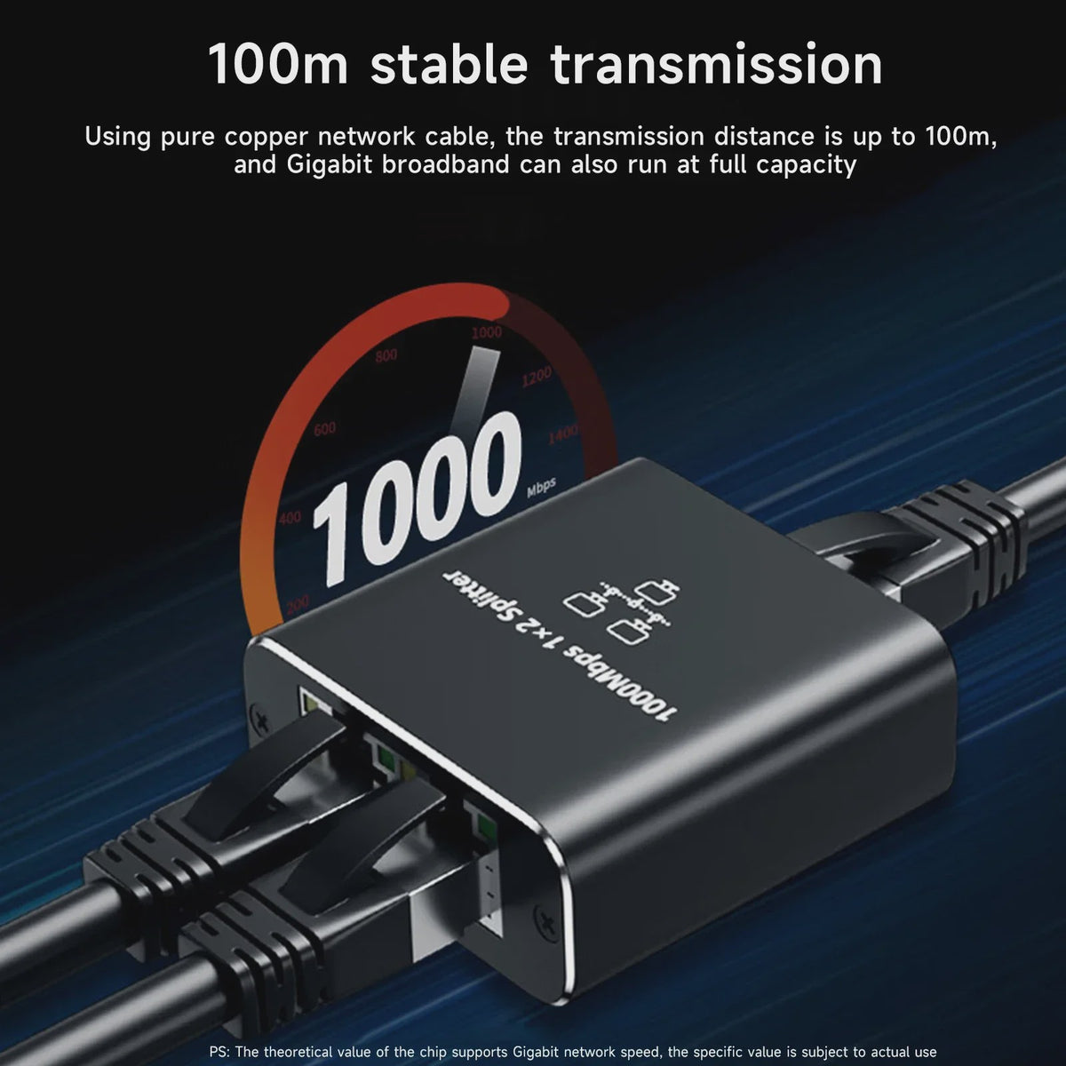 Gigabit Ethernet Splitter 1000Mbps - Breid uw netwerk uit naar 4 apparaten