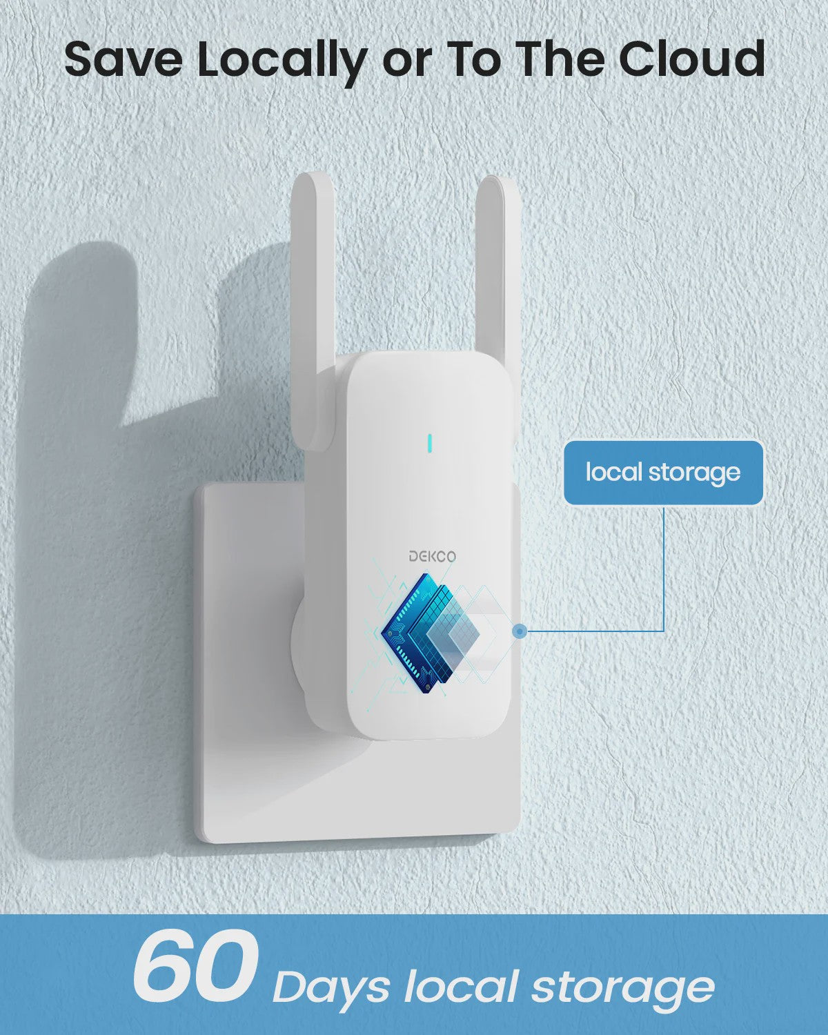 Dekco 5MP Ultra HD WiFi Video Deurbel met PIR Bewegingsdetectie & Tweeweg Audio