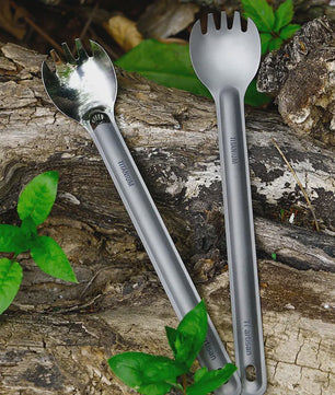 Tiartisan Titanium Spork: Ultralichte Lange Lepel & Vork voor Outdoor Avonturen