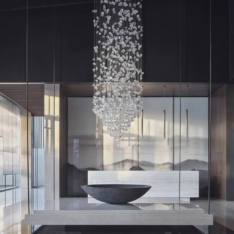 Luxe Kristallen LED Plafondlamp - Moderne Hanglamp voor Trappenhuis, Hal & Woonkamer