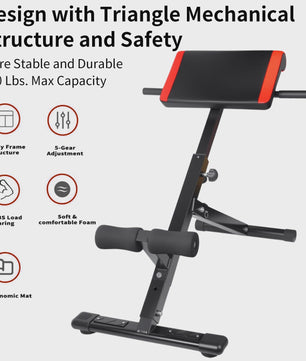 3-in-1 Multifunctionele Fitness Bank: Romeinse Stoel & Buiktrainer voor Full-Body Core Training