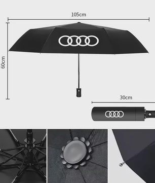 Automatische Vouwparaplu met UV-bescherming en Luxe Audi Logo