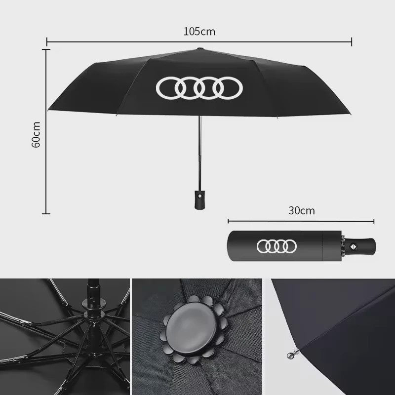 Automatische Vouwparaplu met UV-bescherming en Luxe Audi Logo