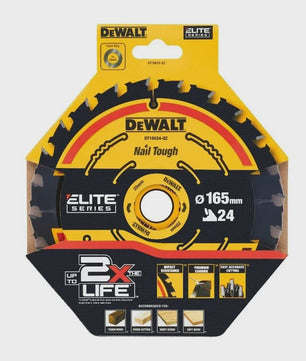DeWalt DT10624-A9 Cirkelzaagblad 165mm x 20mm, 24T - Voor Houtbewerking & Constructie
