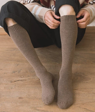6 Paar Heren Kniehoge Thermosokken - Warm & Dik - Compressie - Maat 38-44