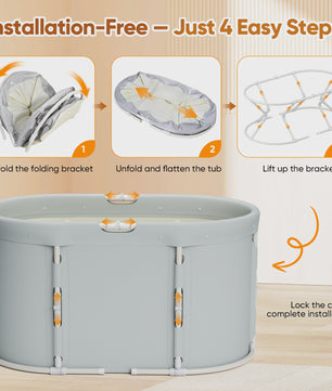 Portable Foldable Collapsible Deep Soaking Tub Adult Kids Spa Bath Barrel Ice Bath Hot Cold Therapy Baignoire Pliable Adullte