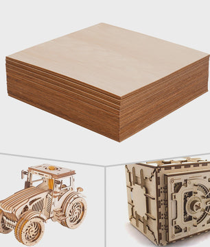 30x Houtplaten Basswood 3mm Dik - DIY & Decoratie (30x30cm/40x40cm)