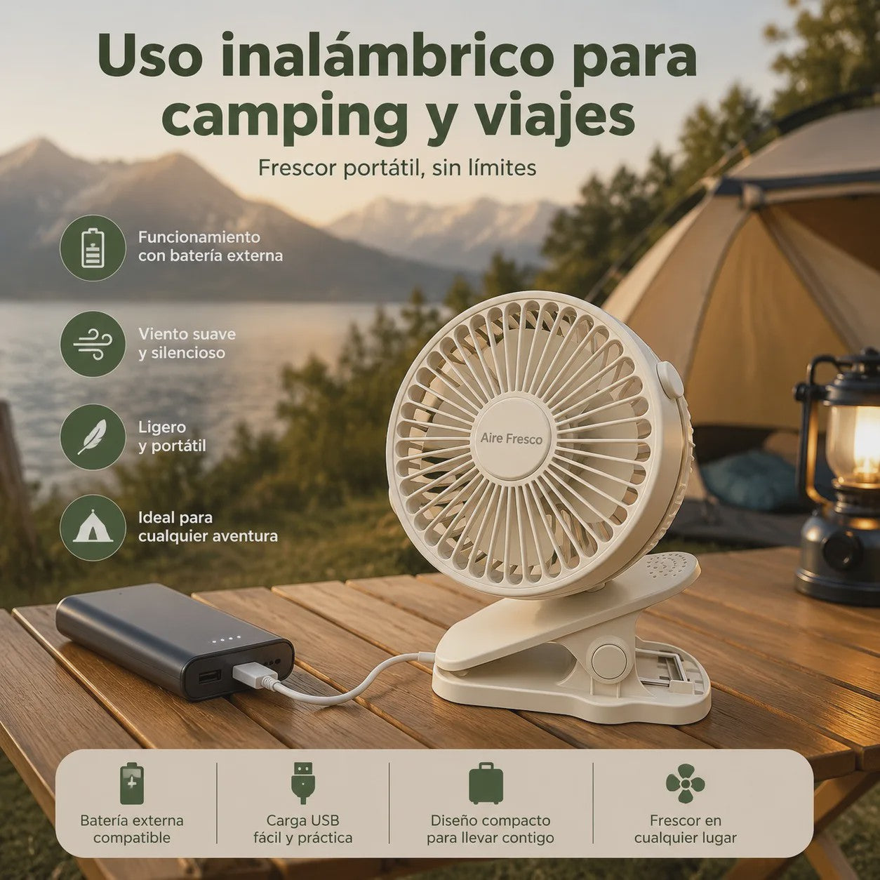 Mini Clip-On Ventilator USB Oplaadbaar - Draagbaar, Instelbaar & 3 Snelheden