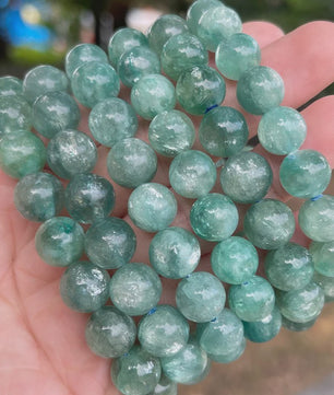 Natuurlijke Blauwe Chloriet Kralen Armband - Handgemaakt & Elastisch voor Dames
