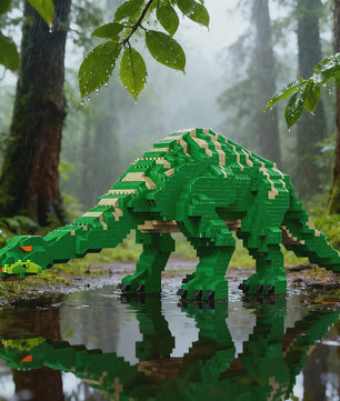 Dinosaurus Bouwstenen Speelgoed - Stegosaurus & T-Rex Micro Mini Blokken