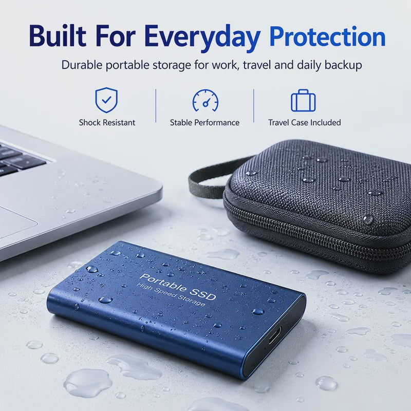 Snelle Externe SSD 1TB/2TB USB 3.1 - Compacte Mobiele Opslag voor PC & Mac