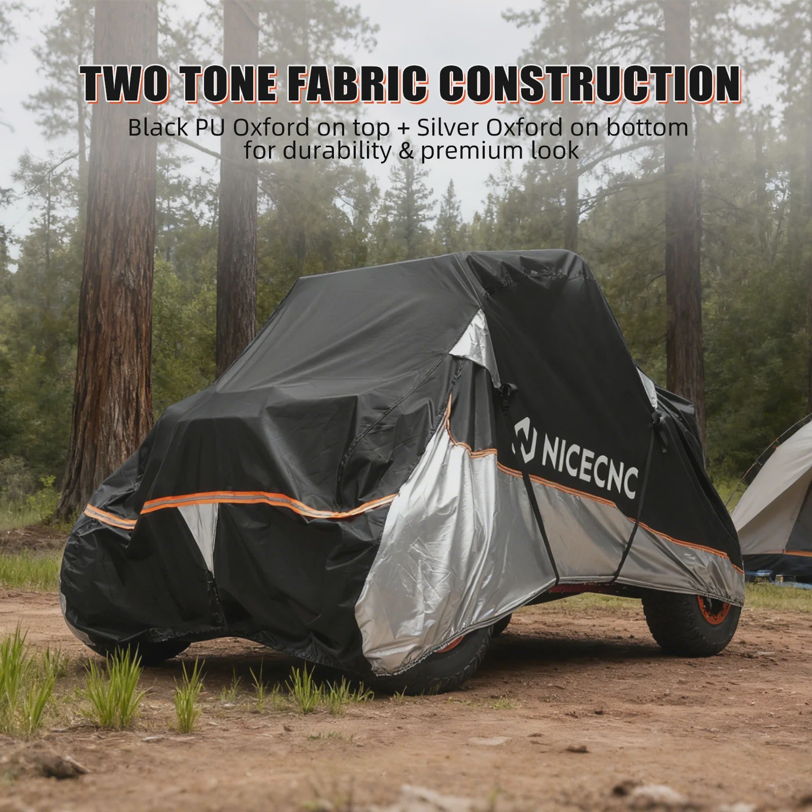 Waterdichte Heavy Duty UTV Cover voor 2-zitter Can-Am X3, Kawasaki KRX1000, Honda Talon, RZR XP1000 - 420D Materiaal