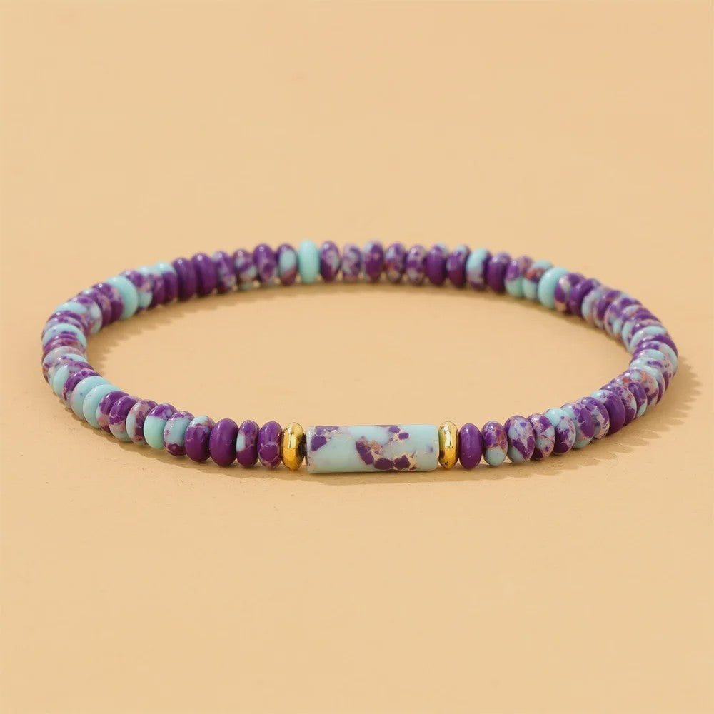Natuurstenen Kralen Armbanden - Picasso Jasper & Zee Sediment Turquoise