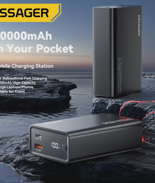 Essager Powerbank 20000mAh PD 65W Fast Charge - Draagbare Externe Batterij voor Telefoons & Laptops