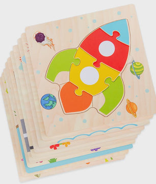 Houten 3D Puzzels voor Kinderen - Leerzaam Dieren Tangram Puzzel Speelgoed