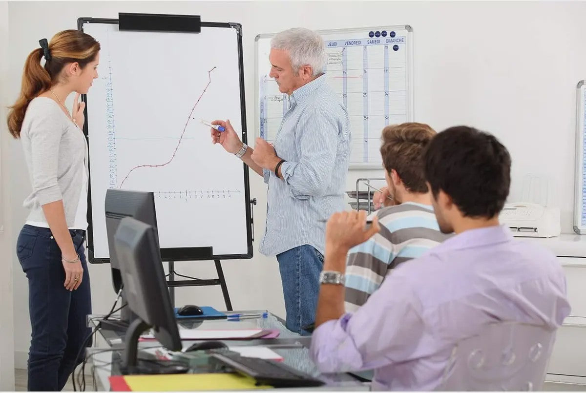 Magnetisch Whiteboard 70x100 cm met Verstelbare Tripod Standaard