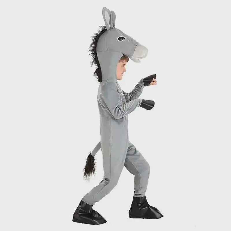 Donkey Kostuum voor Kinderen en Volwassenen - Feestelijk Dierkostuum voor Cosplay en Voorstellingen