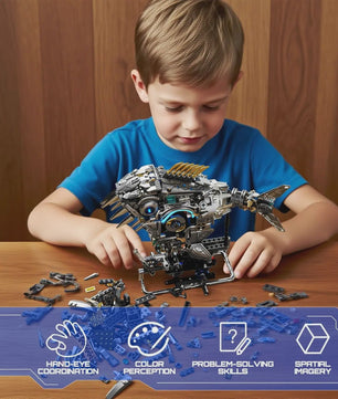 Mechanische Piranha Bouwset - 1085 Stukjes - STEM & Creatief Speelgoed