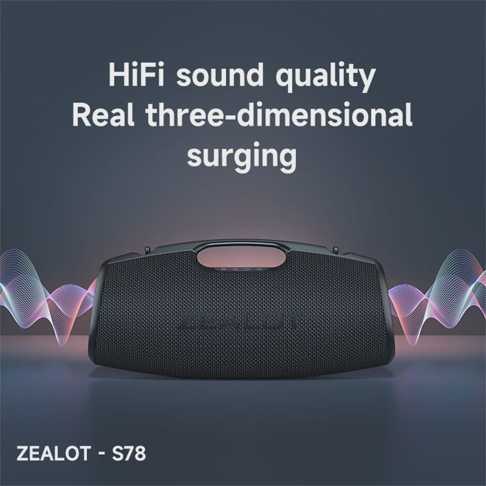 ZEALOT S78 120W Draagbare Bluetooth Speaker - Krachtig Geluid & Feestverlichting