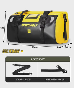 Waterdichte Motorfiets Bagagedragertas - 20/40/66L - Outdoor & Reis