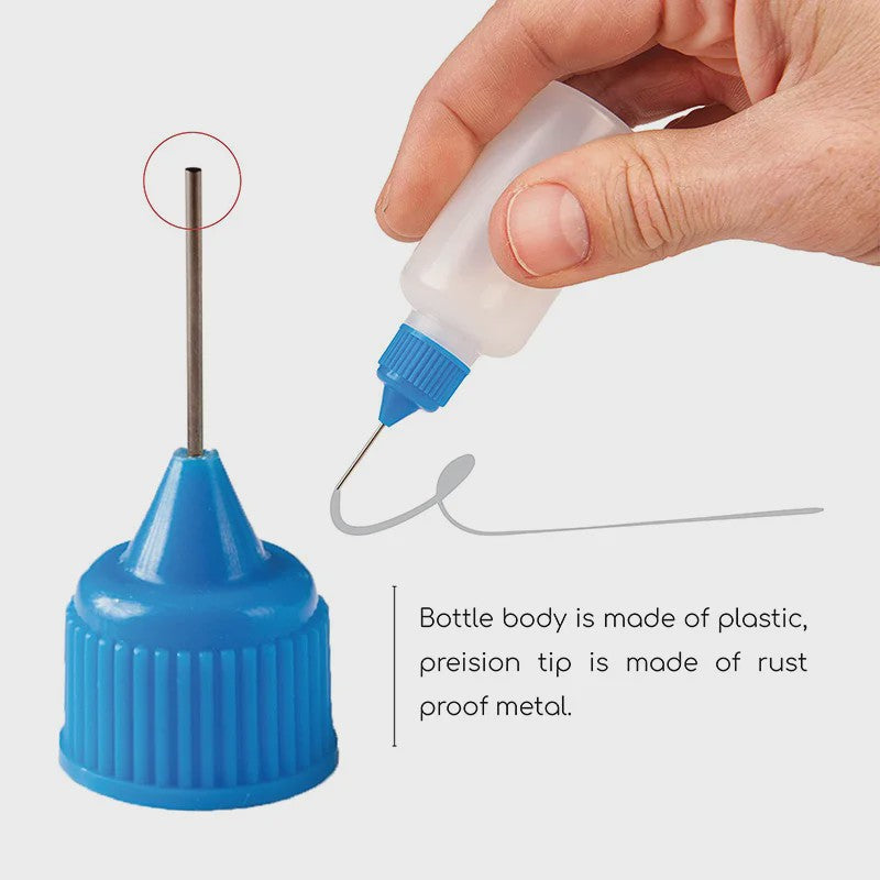 Set van 5x 30ml Precisie Doseerflesjes met Naaldpunt - Ideaal voor Klei, Verf en Lijm