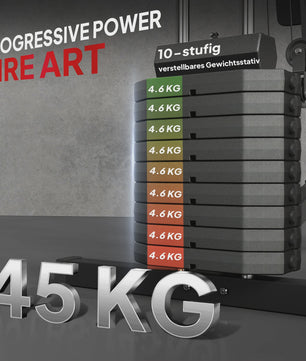 HOMCOM Krachtstation Fitness Station Multigym - Zwart
