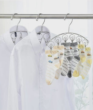 Praktisch Kledingdroogrek met 32 Clips - Opvouwbaar Wasrek voor Sokken, Ondergoed en Kleinere Was