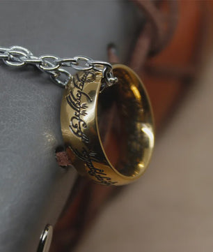 Lord of the Rings Ring van Macht - Roestvrij Staal Verlovingsring voor Mannen & Vrouwen