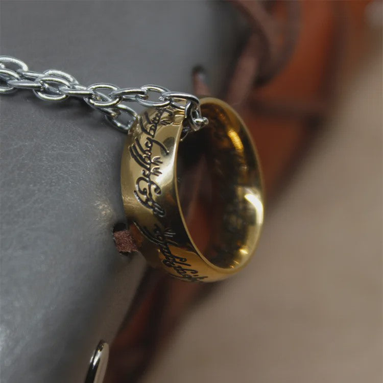 Lord of the Rings Ring van Macht - Roestvrij Staal Verlovingsring voor Mannen & Vrouwen
