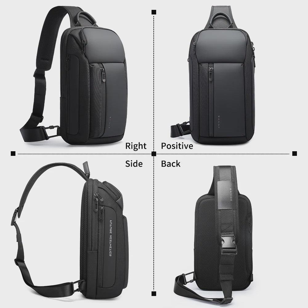 Bange Waterdichte Heren Borsttas - Crossbody Schoudertas met Grote Capaciteit