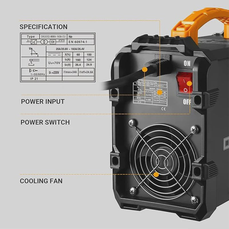 DEKO 220VMMA 160A Digitale Inverter Laspost met IGBT Technologie