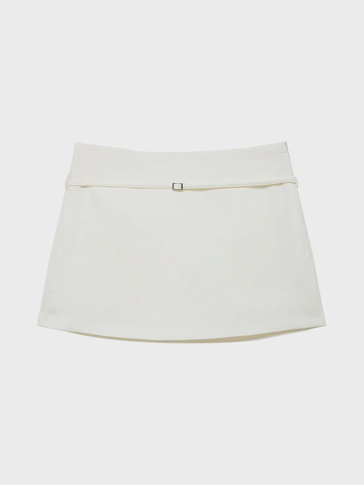 Modieuze Skort met Riem en Ritssluiting - Stijlvolle Casual Kleding voor Dames