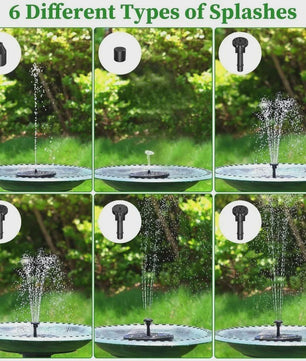 Drijvende Solar Fontein Pomp Kit met 6 Sproeiers - Tuindecoratie voor Vijvers