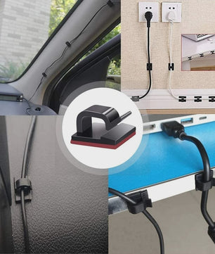 50 Stuks Kabel Organizer Clips - Kabelmanagement & Snoerhouder voor Bureau, Wandmontage & Opladen