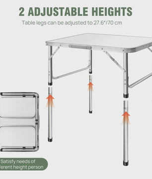 Lichtgewicht Aluminium Campingtafel - Opvouwbaar, Draagbaar & Verstelbaar in Hoogte