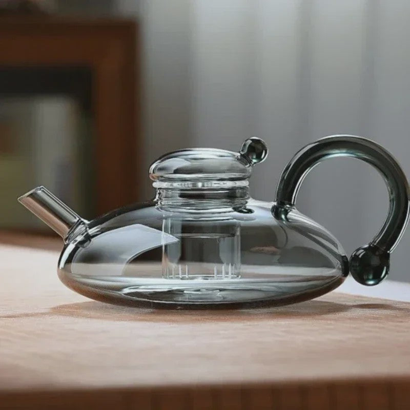 Luxe Glazen Theepot Set - Britse Stijl, Hittebestendig & Gezond