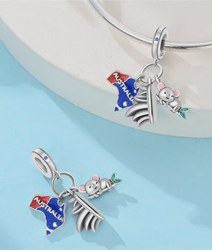 925 Sterling Zilveren Bedel Sydney Landmark & Koala - Perfect voor Pandora Armbanden