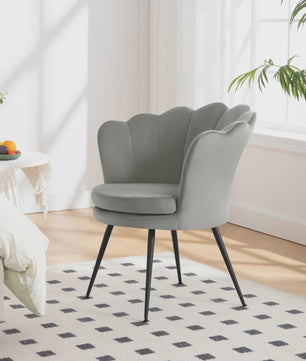 Luxe Velours Fauteuil met Metalen Poten - Comfortabele Relaxstoel voor de Woonkamer