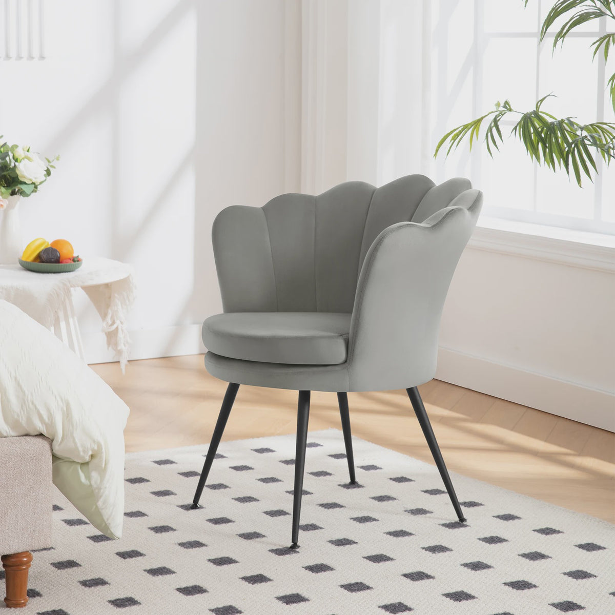Luxe Velours Fauteuil met Metalen Poten - Comfortabele Relaxstoel voor de Woonkamer