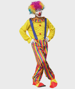 Grappig Clown Kostuum Heren - Joker & Magiër Outfit voor Feest & Optreden