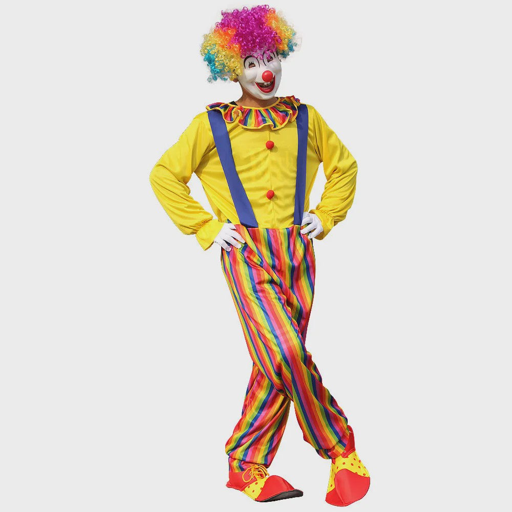 Grappig Clown Kostuum Heren - Joker & Magiër Outfit voor Feest & Optreden