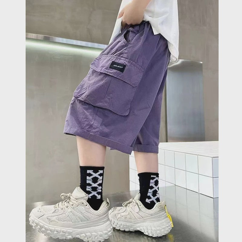 Zomerse Jongens Shorts met Grote Zakken - Katoen, Half Lang - Perfect voor Buiten & Sport (3-14 Jaar)